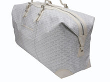 Load image into Gallery viewer, 極美品 GOYARD ゴヤール ボーイング 65 ヘリンボーン PVC レザー ボストンバッグ ホワイト 中古 4b007009