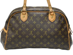 極美品 LOUIS VUITTON ルイヴィトン モントルグイユGM ハンドバッグ M95566 ブラウン PVC レザー ゴールド金具 中古 4b007014