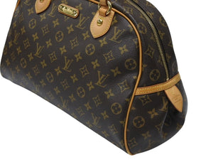 極美品 LOUIS VUITTON ルイヴィトン モントルグイユGM ハンドバッグ M95566 ブラウン PVC レザー ゴールド金具 中古 4b007014