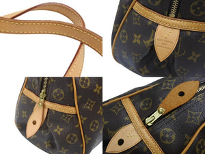 極美品 LOUIS VUITTON ルイヴィトン モントルグイユGM ハンドバッグ M95566 ブラウン PVC レザー ゴールド金具 中古 4b007014