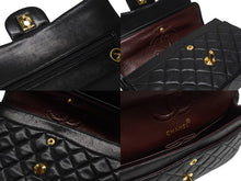 Load image into Gallery viewer, 極美品 CHANEL シャネル マトラッセ23 Wフラップ Wチェーンショルダーバッグ 1番台 ラムスキン ココマーク ブラック ゴールド金具 中古 4b007017