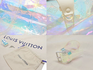 新品同様 LOUIS VUITTON ルイヴィトン キーポル バンドリエール50 ボストンバッグ M53271 PVC プリズム ビニール マルチカラー 中古 4b007018