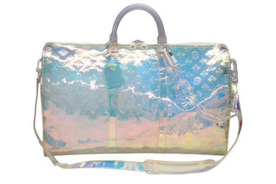 新品同様 LOUIS VUITTON ルイヴィトン キーポル バンドリエール50 ボストンバッグ M53271 PVC プリズム ビニール マルチカラー 中古 4b007018