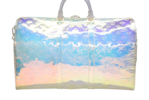 新品同様 LOUIS VUITTON ルイヴィトン キーポル バンドリエール50 ボストンバッグ M53271 PVC プリズム ビニール マルチカラー 中古 4b007018