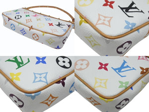 新品同様 LOUIS VUITTON ルイヴィトン ポシェット アクセソワール アクセサリーポーチ M92649 モノグラム マルチカラー 村上隆 中古 4b007020