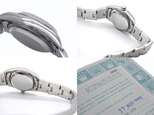ROLEX ロレックス 腕時計 オイスターパーペチュアル 76080 K刻印 ステンレススチール シルバー ピンク文字盤 美品 中古 4b007023