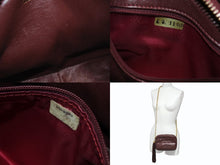 Load image into Gallery viewer, CHANEL シャネル チェーンショルダーバッグ 3番台 ココマーク フリンジ レザー ボルドー ゴールド金具 美品 中古 4b007025