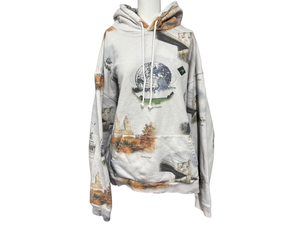 KITH キス パーカー 自由の女神 ニューヨーク グレー コットン サイズXL RN140659 KHM030887 美品 中古 4b007030