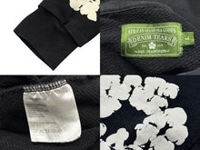 Load image into Gallery viewer, DENIM TEARS デニムティアーズ Cotton Wreath Hoodie コットンリース フーディー サイズL ブラック ホワイト 美品 中古 4b007040