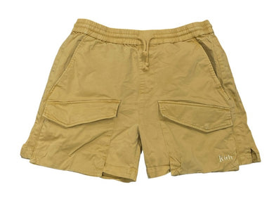 KITH キス ショートパンツ SS2022 イエロー コットンショーツ ハーフパンツ ロゴ刺繍 RN140659 KHM060132 サイズM 美品 中古 4b007044