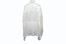 Load image into Gallery viewer, BALENCIAGA バレンシアガ 22AW BB モノグラム ツイスト 長袖シャツ ホワイト レーヨン ロゴ 704461 サイズ1 美品 中古 4b003885