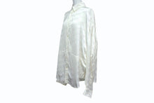 Load image into Gallery viewer, BALENCIAGA バレンシアガ 22AW BB モノグラム ツイスト 長袖シャツ ホワイト レーヨン ロゴ 704461 サイズ1 美品 中古 4b003885