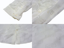 Load image into Gallery viewer, BALENCIAGA バレンシアガ 22AW BB モノグラム ツイスト 長袖シャツ ホワイト レーヨン ロゴ 704461 サイズ1 美品 中古 4b003885