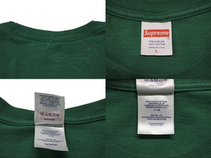 Supreme シュプリーム FUK DAT グラフィックデザイン半袖Ｔシャツ グリーン コットン サイズL 美品 中古 4b007054