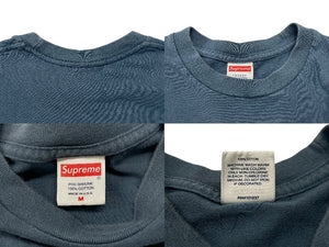 Supreme シュプリーム Small Logo Long Tee ロゴプリント ロングティーシャツ RN101837 ネイビー コットン サイズM 良品 中古 4b007057