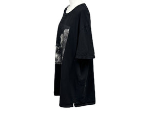 Alexander McQueen アレキサンダーマックイーン クラウドグラフィックプリント 半袖Ｔシャツ ブラック XL 704968 良品 中古 4b007061