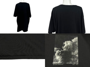 Alexander McQueen アレキサンダーマックイーン クラウドグラフィックプリント 半袖Ｔシャツ ブラック XL 704968 良品 中古 4b007061