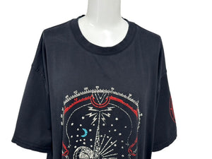 Givenchy ジバンシー 半袖Ｔシャツ BM70FT3002 ブラック コットン バックプリント サイズM 美品 中古 4b007062