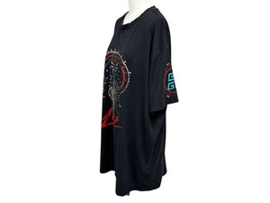 Givenchy ジバンシー 半袖Ｔシャツ BM70FT3002 ブラック コットン バックプリント サイズM 美品 中古 4b007062