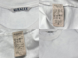 AURALEE オーラリー STAND-UP TEE スタンドアップTシャツ ポケット 半袖 ショートスリーブ 3 A23ST01SU 美品 中古 4b007063