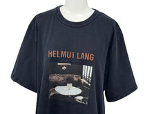 Load image into Gallery viewer, HELMUT LANG ヘルムートラング ロゴプリント半袖Ｔシャツ ブラック コットン サイズL CA52192 美品 中古 4b007064