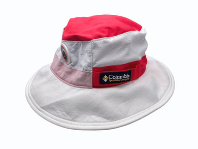 Columbia×KITH コロンビア×キス バケット ハット XU3836 ホワイト レッド ナイロン サイズO/S 美品 中古 4b007065
