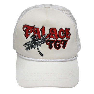PALACE パレス TGF Trucker メッシュ キャップ アジャスター 24FW ホワイト レッド ポリエステル 良品 中古 4b007071