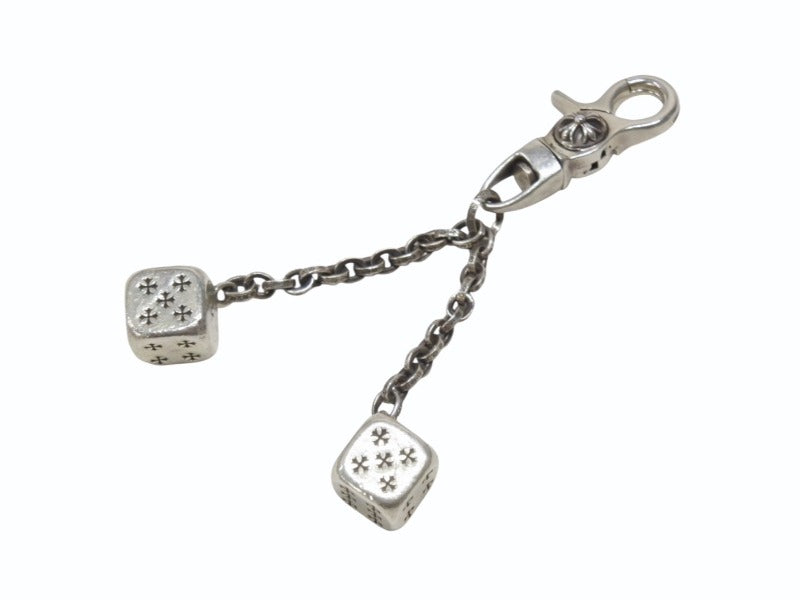 CHROME HEARTS クロムハーツ DICE DBL KEY CHAIN ダブルダイス キーチェーン 重量約85.5g 2013/.925刻印 シルバー925 美品 中古 4b007073