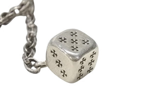 CHROME HEARTS クロムハーツ DICE DBL KEY CHAIN ダブルダイス キーチェーン 重量約85.5g 2013/.925刻印 シルバー925 美品 中古 4b007073