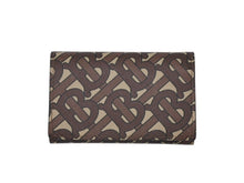 Load image into Gallery viewer, 極美品 BURBERRY バーバリー TB モノグラム コンパクトウォレット 三つ折り財布 ブラウン PVC レザー 中古 4b007084