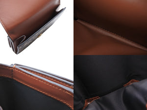 極美品 BURBERRY バーバリー TB モノグラム コンパクトウォレット 三つ折り財布 ブラウン PVC レザー 中古 4b007084