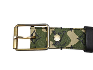 LOUIS VUITTON ルイヴィトン ベルト サンチュール モノグラモフラージュ 村上隆 サイズ90 M9646U ゴールド金具 美品 中古 4b007085