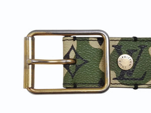 LOUIS VUITTON ルイヴィトン ベルト サンチュール モノグラモフラージュ 村上隆 サイズ90 M9646U ゴールド金具 美品 中古 4b007085