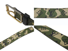 Load image into Gallery viewer, LOUIS VUITTON ルイヴィトン ベルト サンチュール モノグラモフラージュ 村上隆 サイズ90 M9646U ゴールド金具 美品 中古 4b007085