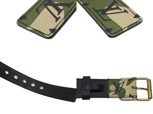 LOUIS VUITTON ルイヴィトン ベルト サンチュール モノグラモフラージュ 村上隆 サイズ90 M9646U ゴールド金具 美品 中古 4b007085