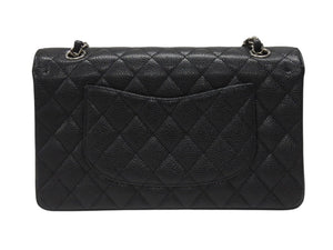 極美品 CHANEL シャネル マトラッセ25 チェーンショルダーバッグ ココマーク 13番台 キャビアスキン ブラック シルバー金具 中古 4b007101