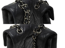 Load image into Gallery viewer, 極美品 CHANEL シャネル マトラッセ25 チェーンショルダーバッグ ココマーク 13番台 キャビアスキン ブラック シルバー金具 中古 4b007101