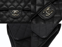 Load image into Gallery viewer, 極美品 CHANEL シャネル マトラッセ25 チェーンショルダーバッグ ココマーク 13番台 キャビアスキン ブラック シルバー金具 中古 4b007101