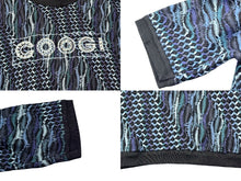 Load image into Gallery viewer, COOGI クージー vintage 3D立体ニット 長袖 編み込み 刺繍 ネイビーブラックブルー系 サイズXL 美品 中古 4b007104
