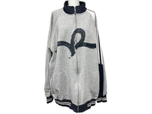 画像をギャラリービューアに読み込む, ROCAWEAR ロカウェア レアモデル ロゴプリント トラックジャケット パーカー グレー ネイビー コットン サイズXL 美品 中古 4b007105