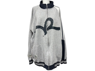 ROCAWEAR ロカウェア レアモデル ロゴプリント トラックジャケット パーカー グレー ネイビー コットン サイズXL 美品 中古 4b007105