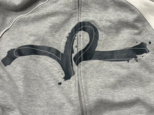 画像をギャラリービューアに読み込む, ROCAWEAR ロカウェア レアモデル ロゴプリント トラックジャケット パーカー グレー ネイビー コットン サイズXL 美品 中古 4b007105