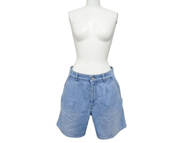 極美品 MIUMIU ミュウミュウ Denim Short Pants ロゴマーク入り デニムショートパンツ コットン サイズ38 中古 4b007108