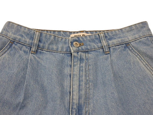 極美品 MIUMIU ミュウミュウ Denim Short Pants ロゴマーク入り デニムショートパンツ コットン サイズ38 中古 4b007108