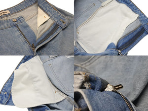 極美品 MIUMIU ミュウミュウ Denim Short Pants ロゴマーク入り デニムショートパンツ コットン サイズ38 中古 4b007108