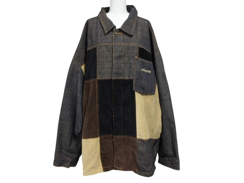 人気 希少 pelle pelle ペレペレ エスカレード 刺繍 ブルゾン 最終値下げ】PELLE PELLE ペレペレ 総柄 刺繍 レザージャケット