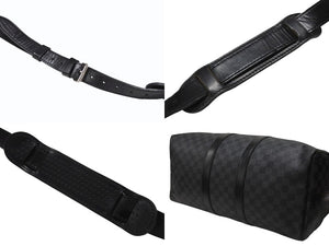 LOUISVUITTON ルイヴィトン キーポルバンドリエール45 ボストンバッグ N41418 ダミエグラフィット ブラック 美品 中古 4b007136