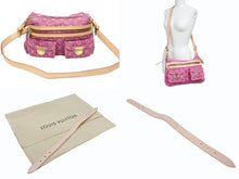 Load image into Gallery viewer, 新品同様 LOUIS VUITTON ルイヴィトン バギーPM ワンショルダーバッグ M95212 モノグラム デニム レザー ピンク 中古 4b007139