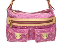 Load image into Gallery viewer, 新品同様 LOUIS VUITTON ルイヴィトン バギーPM ワンショルダーバッグ M95212 モノグラム デニム レザー ピンク 中古 4b007139