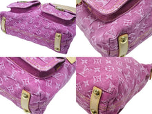 Load image into Gallery viewer, 新品同様 LOUIS VUITTON ルイヴィトン バギーPM ワンショルダーバッグ M95212 モノグラム デニム レザー ピンク 中古 4b007139